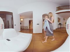 VIRTUAL TABOO - Horny Lesbian Sisters Playing with Dildo