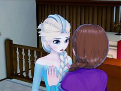 Do you want to lick my pussy? Come on, lets go and play! Anna x Elsa Frozen sisters Hentai.